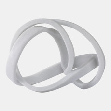 22190#16x12" Resin Knot Object, White