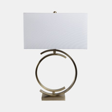 51346#30x20" Half-circles Rectangle Shade Lamp, Antique 