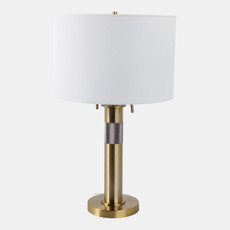 51371#27x15" Metal Lamp With 2 Pulls, Gold