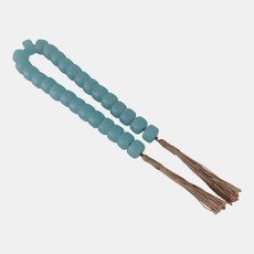 20796-03#38" Cylinder 1" Resin Beaded Garland, Blue