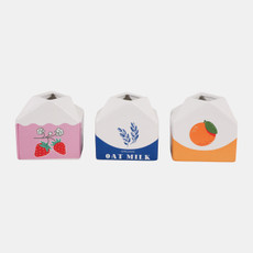 22314#S/3 4" Juice & Milk Carton Pencil Cups, Multi
