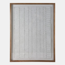 22348#37x48" Paper Mache Wall Art W/wooden Frame /glass 