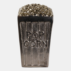 22355#7" Popcorn Bucket, Silver/gold
