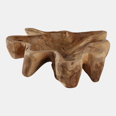 22430#24x6" Teak Wood Bowl, Natural