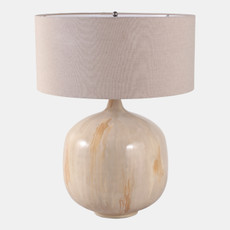 51533-01#28x22" Metal Base Table Lamp, Ivory