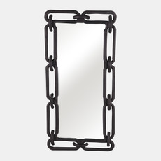 22587#24x48" Wood Links Mirror, Black