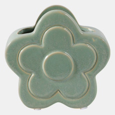 22616#5" Flower Power Pencil Cup, Green