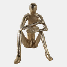 22627#8x4" Reading Man Figure, Gold