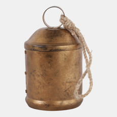 22632#6" 22 Oz Cinnamon Bell Candle, Gold