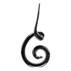EV22769#16" Kanah Black Glass Sculpture