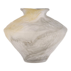 EV22774-01#10" Tirzah Small Cream Glass Vase