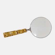 22844#9x4" Tortoise Handle Magnifying Glass, Brown