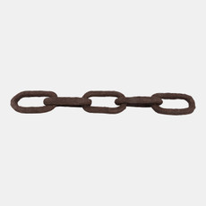 21497-01#31x5" Paper Mache 5-link Chain, Dark Brown