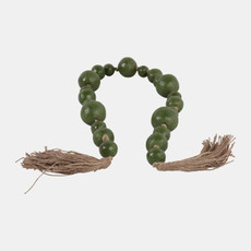 22174-01#60" Terracotta Varied Size Bead Garland, Green