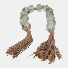 22875-02#45x2" Glass Bead Garland, Clear