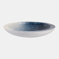 22941-01#20" Ombre Capiz Bowl, Ivory/ Blue