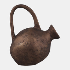 22969-01#14x12" Rustic Metal Jug Vase, Bronze