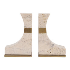 EV22956#6" Collassa Travertine Bookends3, Tan