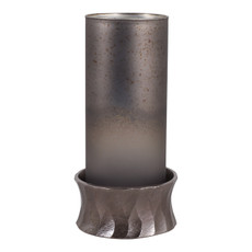 EV22992-01#11" Jennings Small Glass Hurricane With Metal Base