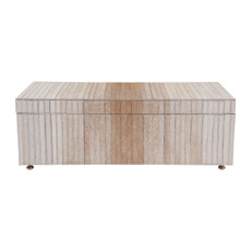 EV23008-04#16" Glendale Cream And Tan Hide Leather Box