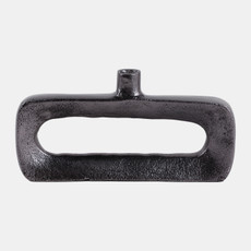 23101-02#8x4" Open Cut-out Short Bud Vase, Antique Nickel