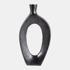 23102-02#8x4" Open Cut-out Tall Bud Vase, Antique Nickel