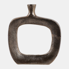 23103-01#8x7" Open Cut-out Bud Vase, Antique Gold