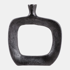 23103-02#8x7" Open Cut-out Bud Vase, Antique Nickel