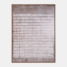 23154#36x48" Textured Blocks On Canvas Wall Art, Ivory/b