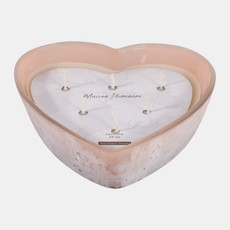 80553-03#9" 25 Oz Jasmine Heart Shaped Soda Glass Candle, B
