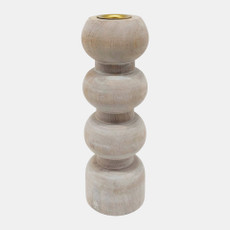 23162-01#8x3" Bubble Taper Holder, Whitewash