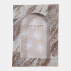 23201-01#4x6" Arch Opening Marble Photo Frame, Multi