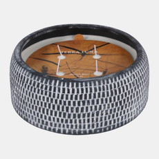 80557-02#10" 45 Oz Neroli & Basil Textured Candle, Black