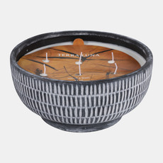 80557-03#12" 77 Oz Neroli & Basil Textured Candle, Black