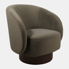 23177-01#32x31"  Swivel Accent Chair, Green/brown