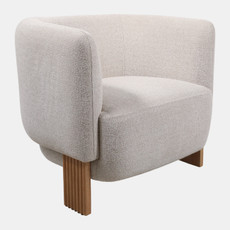 23183#32x30" Modesto Accent Chair, Ivory/brown