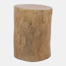 23271#19x15" Tree Trunk Side Table, Natural