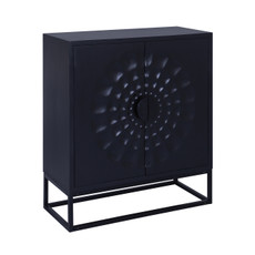 23285#36x32" Sunburst 2-door Cabinet, Black