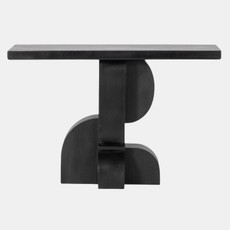 23362#46x30" Contemporary Console Table, Black, Kd