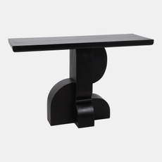 23362#46x30" Contemporary Console Table, Black, Kd