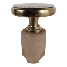 EV23381#22" Cardin Wood And Marble Accent Table