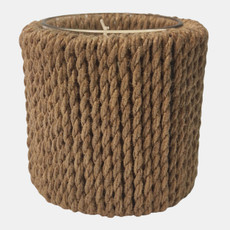 80570#4" 18 Oz Jasmine Woven Rope Candle, Natural