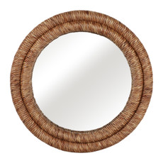EV23462#37" Ula Banana Leaf Woven Wall Mirror