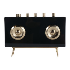 EV23471#8" Bradford Black Glass Radio Decor