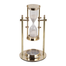 EV23497#8" Quill Gold Metal Hourglass Sandtimer