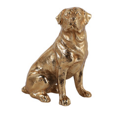 EV23498-02#7" Moxley Gold Metal Dog Statuary
