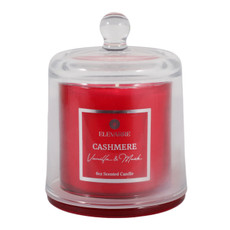 EV80586-06#5" 6oz Cashmere Vanilla & Musk Glass Cloche Candle