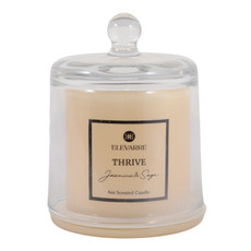 EV80586-09#5" 6oz Thrive Jasmine & Sage Cloche Candle 