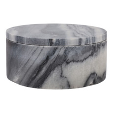 EV80592-06#4" 30oz  Large Hazel Amber & Oak Marble Stone Cand