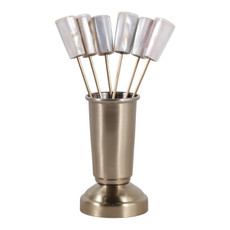 EV23519#S/6 6" Sebring Mother Of Pearl Pick Set 